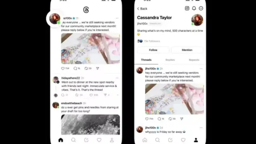 Threads تظهر متى يكون الأشخاص متصلين بالإنترنت ويستخدمون التطبيق
