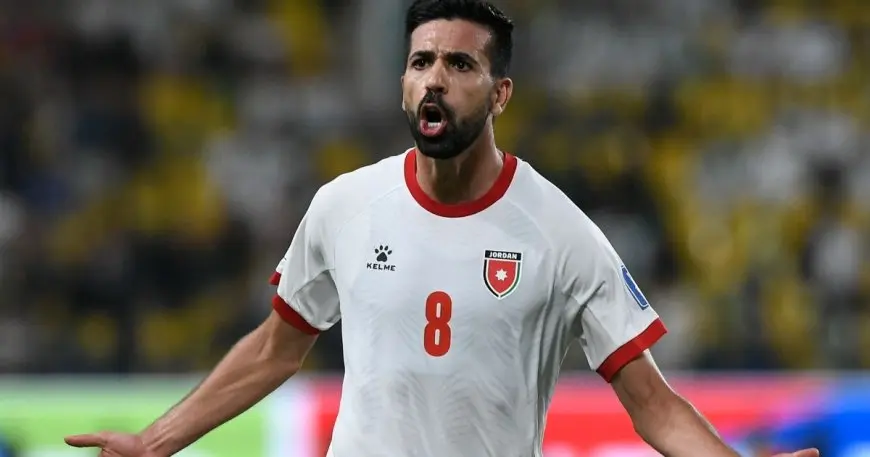 الروابدة نجم منتخب الأردن يعلن إصابته بقطع في الرباط الصليبي