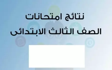 لينك رسمي.. نتيجة الصف الثالث الابتدائي الترم الأول 2025  ورابط الاستعلام عبر eduserv.cairo.gov.eg