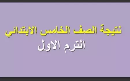 برقم الجلوس.. نتيجة الصف الخامس الابتدائي الترم الاول بجميع المحافظات ورابط الاستعلام عبر eduserv.cairo.gov 2025