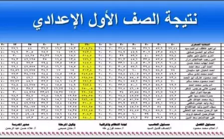 موقع بوابة التعليم الاساسي.. نتيجة الصف الاول الاعدادي برقم الجلوس 2025 eduserv.cairo بجميع المحافظات