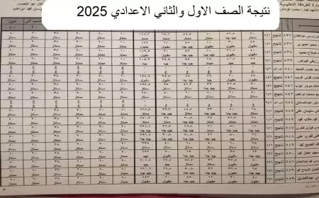 استعلم الان.. نتيجة الصف الاول والثاني الاعدادي 2025 بالاسم ورقم الجلوس عبر موقع وزارة التربية والتعليم