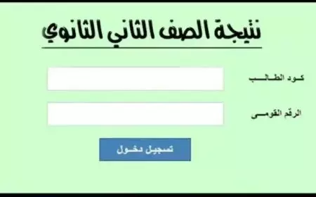 رابط نتيجة الصف الثاني الثانوي الترم الثاني 2025 بالاسم ورقم الجلوس عبر موقع وزارة التربية والتعليم
