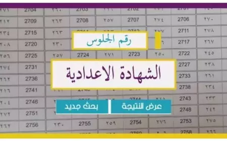 رسميا الأن..  نتيجة الشهادة الإعدادية 2025 الترم الأول جميع المحافظات برقم الجلوس