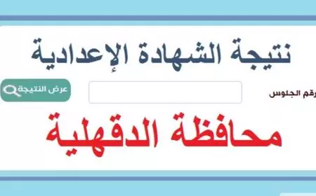 الرسمي والمعتمد.. رابط الأستعلام نتيجة الشهادة الإعدادية 2025 الترم الأول محافظة الدقهلية
