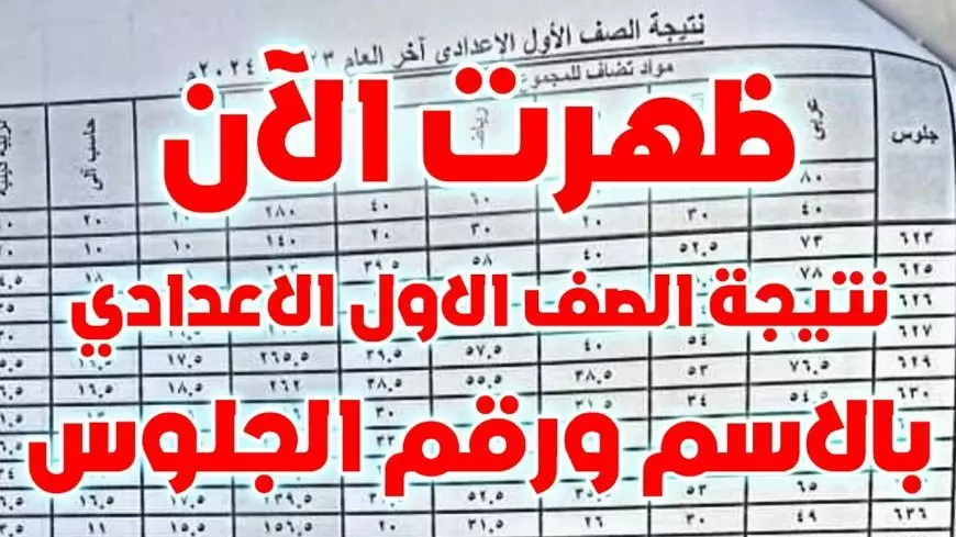 رابط نتيجة الصف الاول الاعدادي 2025 بالاسم ورقم الجلوس عبر بوابة التعليم الاساسي eduserv.cairo.gov.eg