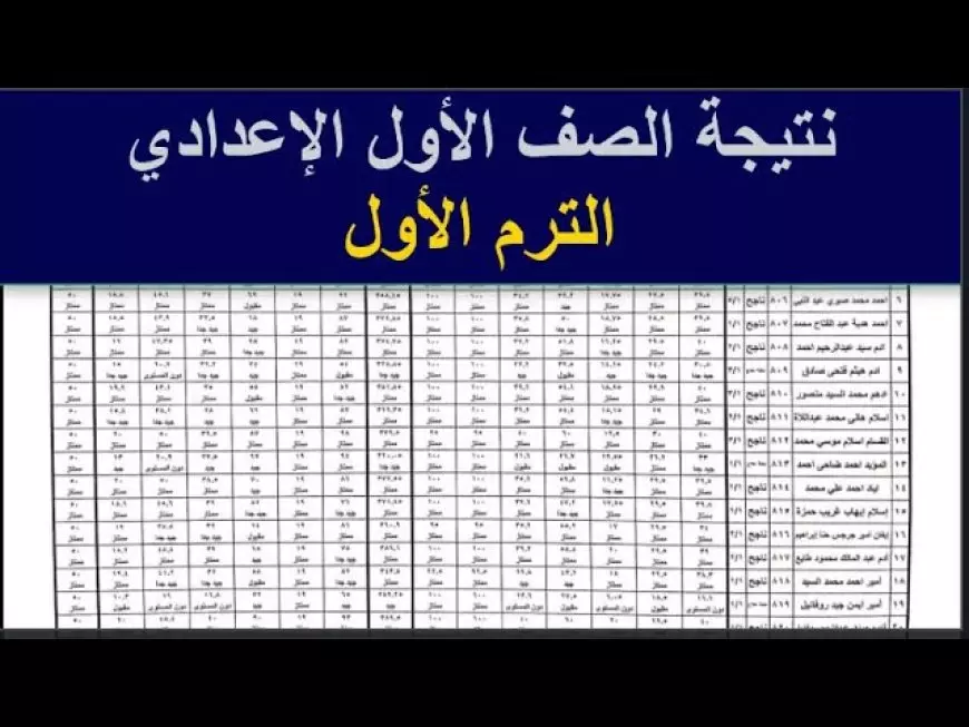 رابط نتيجة الصف الأول الإعدادي برقم الجلوس والاسم ٢٠٢٥ خلال موقع الوزارة الرسمي