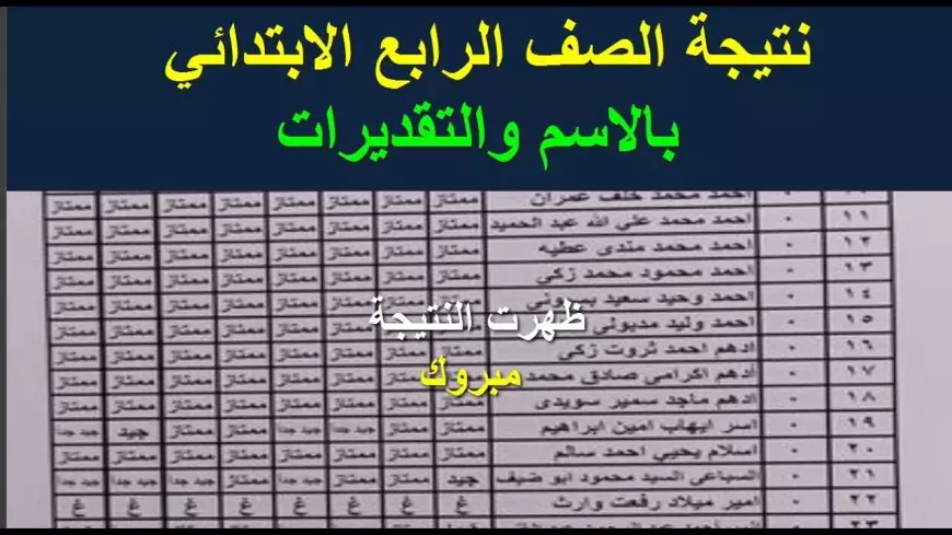 الآن نتيجة الصف الرابع الابتدائي بالاسم فقط في البحيرة وكفر الشيخ.. شوف نتيجتك بسهولة