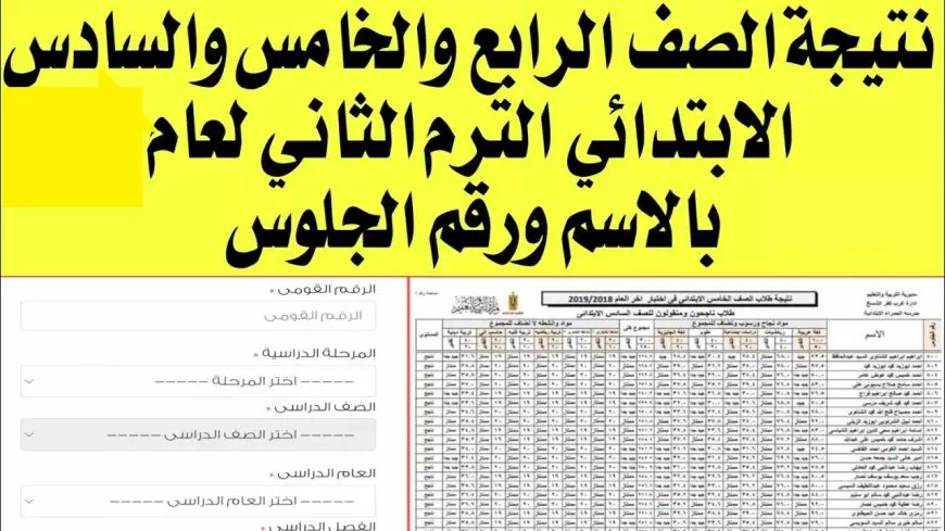 Now: نتيجة الصف الثالث والرابع والخامس الابتدائي 2025 للفصل الدراسي الاول بجميع المحافظات