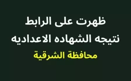 الأن ظهرت.. رابط نتيجة الشهادة الاعدادية بالشرقية 2025 برقم الجلوس عبر موقع مديرية التربية والتعليم sharkia.gov.eg