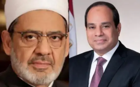 السيسي يجري اتصالا هاتفيا بشيخ الأزهر للاطمئنان على صحته