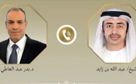 وزير الخارجية يبحث مع نظيره الإماراتي القضايا الإقليمية التي تهم البلدين في المنطقة العربية والقارة الأفريقية