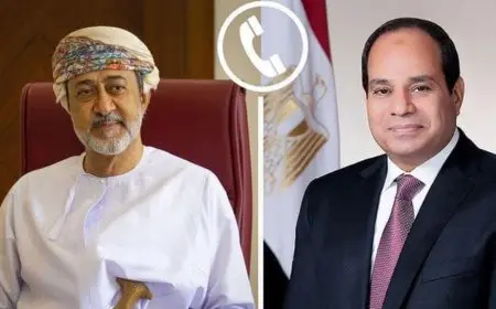 الرئيس السيسي يتلقى اتصالا هاتفيا من سلطان عمان للتهنئة بعيد الفطر