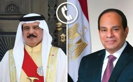 اتصال هاتفي بين الرئيس السيسي وملك البحرين