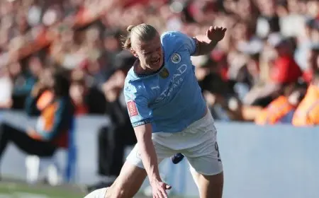 هالاند المصاب يعادل رقماً قياسياً لفان نيستلروي بإنجلترا