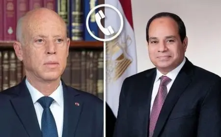 الرئيس السيسي يتلقى اتصالا هاتفيا من نظيره التونسي للتهنئة بعيد الفطر