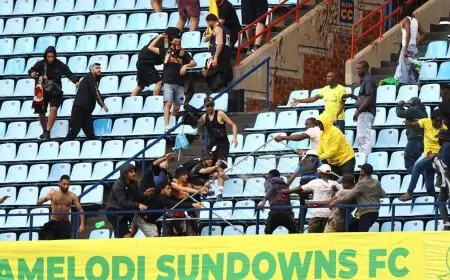 اشتباكات بين جماهير صندوانز والترجي بعد مباراة الفريقين
