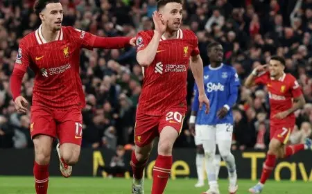 ليفربول يعبر إيفرتون بصعوبة بفضل هدف جوتا