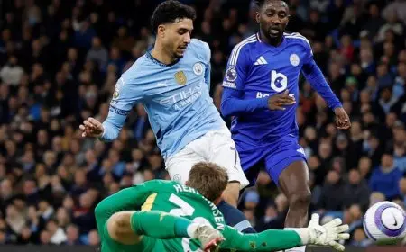 جوارديولا يتغنى بمرموش بعد هدفه أمام ليستر