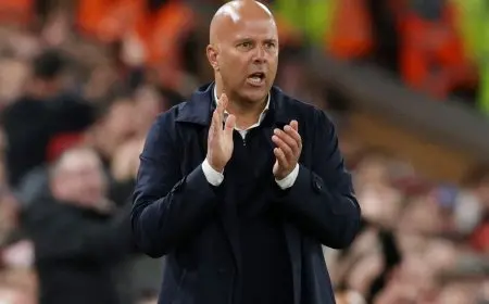 سلوت يدافع عن صحة هدف ليفربول أمام إيفرتون في الديربي