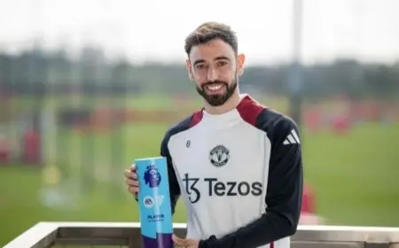 معادلاً روني وفان بيرسي.. برونو فيرنانديز أفضل لاعب في شهر مارس بالبريمييرليغ