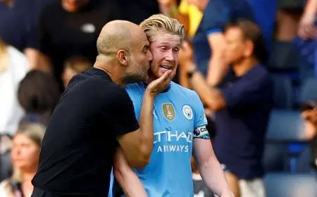 جوارديولا يودّع دي بروين: أحد أعظم لاعبي مانشستر سيتي والدوري الإنجليزي