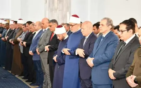 وزير الأوقاف ومفتي الجمهورية يفتتحان مسجد النور بمحافظة الجيزة