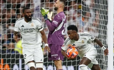 فينيسيوس يوجّه رسالة لرونالدو بعد معادلة أهدافه في ريال مدريد