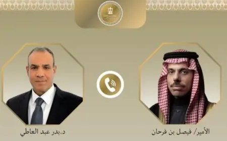 وزيرا خارجية مصر والسعودية يبحثان هاتفيا متابعة جهود وقف إطلاق النار في غزة وتنسيق التحركات الإقليمية