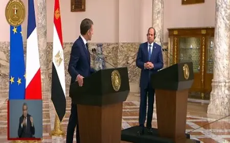 السيسي وماكرون يبحثان تدشين أفق سياسي ذا مصداقية لإحياء عملية السلام وإقامة الدولة الفلسطينية