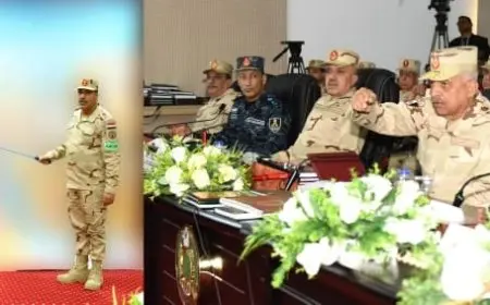 وزير الدفاع يشارك في المرحلة الأساسية لمشروع مراكز القيادة التعبوية لقوات الدفاع الجوي والقوات الجوية