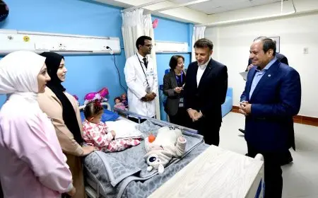 صور.. الرئيسان السيسي وماكرون يزوران مستشفى العريش ويلتقيان بجرحى فلسطينيين