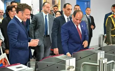 الخط الثالث للمترو: السيسي وماكرون يستعملان بطاقتين مميزتين تحملان اسميهما