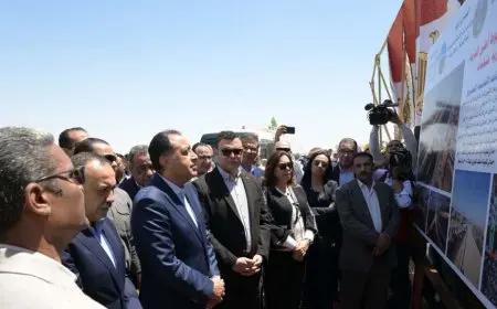رئيس الوزراء يدشّن مشروع جسر منقباد العلوي عند المدخل الشمالي لمدينة أسيوط