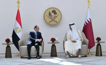 استقبال رسمي لرئيس السيسي في الدوحة خلال بدء جولته في الخليج
