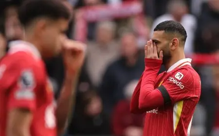 محمد صلاح يسجل إنجازًا تاريخيًا بتحطيم رقم هنري وهالاند ويصل إلى 45 مساهمة تهديفية