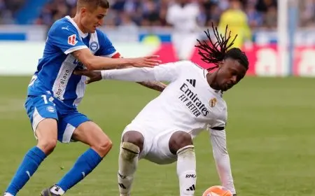 ريال مدريد يتغلب على ألافيس بصعوبة رغم طرد مبابي