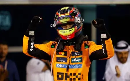 بياستري سائق مكلارين يحقق فوزًا في سباق البحرين بفورمولا 1 ويلاحق نوريس