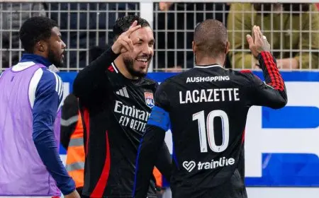 ريان شرقي يسجل مرة أخرى مع ليون ويتنافس مع فيرتز نجم ليفركوزن