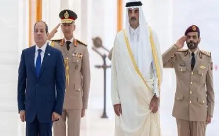 أمير قطر يؤكد بعد اجتماعه مع الرئيس السيسي: سنستمر في تعزيز تعاوننا لدعم الأشقاء في غزة
