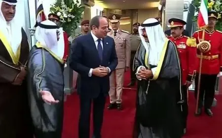 الرئيس السيسي يصل الكويت كأول محطة في جولته الخليجية الثانية