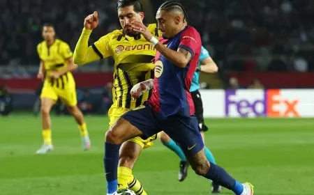 تشكيلة برشلونة الرئيسية أمام دورتموند.. ليفاندوفسكي يتصدر قائمة الهجوم