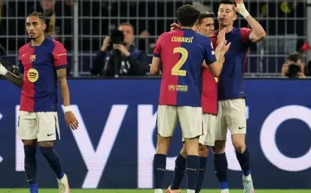 برشلونة يتأهل إلى نصف نهائي دوري أبطال أوروبا رغم خسارته بثلاثية أمام دورتموند