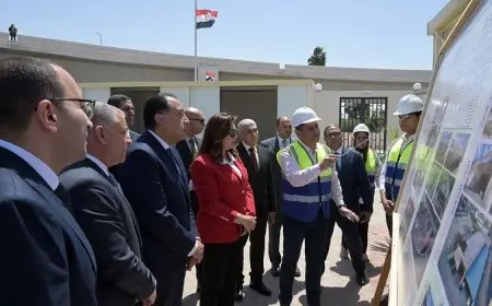 رئيس الوزراء يقوم بجولة تفقدية لأعمال إنشاء السوق الحضارية في حي أول بمدينة الإسماعيلية