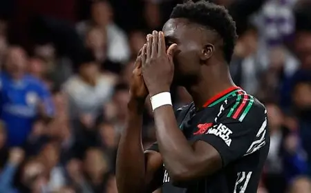 ساكا يضيع ركلة جزاء مؤثرة لأرسنال أمام ريال مدريد بطريقة غير مسؤولة