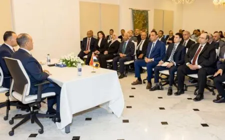 وزير الخارجية يلتقي بمجموعة من ممثلي الجالية المصرية في تونس