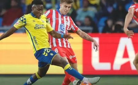 لاس بالماس ينجو من قاع الليغا بهدف درامي في شباك أتلتيكو مدريد