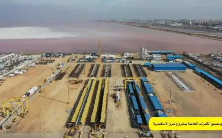 بالفيديو.. وزارة النقل تطلق 4 خطوط لإنتاج الكمرات الخرسانية لمترو الإسكندرية