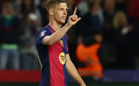 برشلونة يحقق فوزًا على مايوركا بهدف أولمو ويخطو خطوة نحو التتويج بلقب الليغا