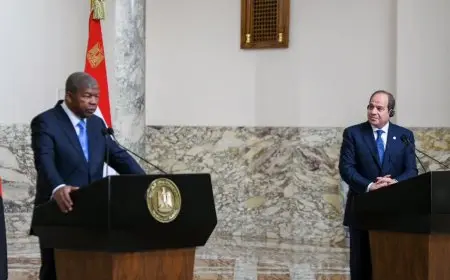 رئيس أنجولا: علاقتنا بمصر تاريخية ونسعى لتعزيز التعاون المشترك